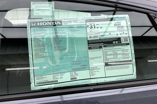 2026 Honda Accord SE