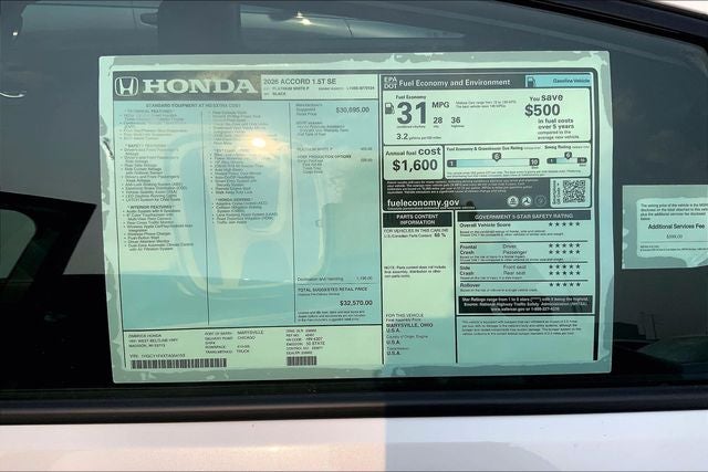 2026 Honda Accord SE InStock