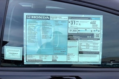 2026 Honda Accord SE InStock