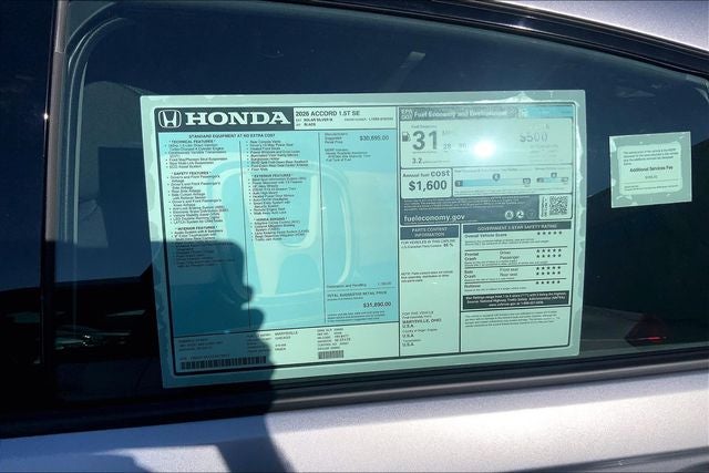 2026 Honda Accord SE InStock