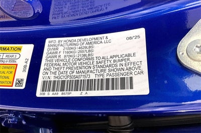 2025 Honda Accord Hybrid Sport