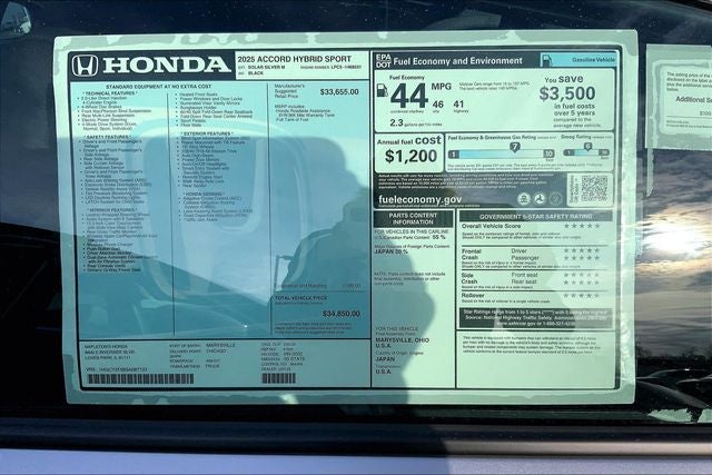 2025 Honda Accord Hybrid Sport