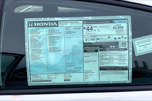 2026 Honda Accord Hybrid Sport