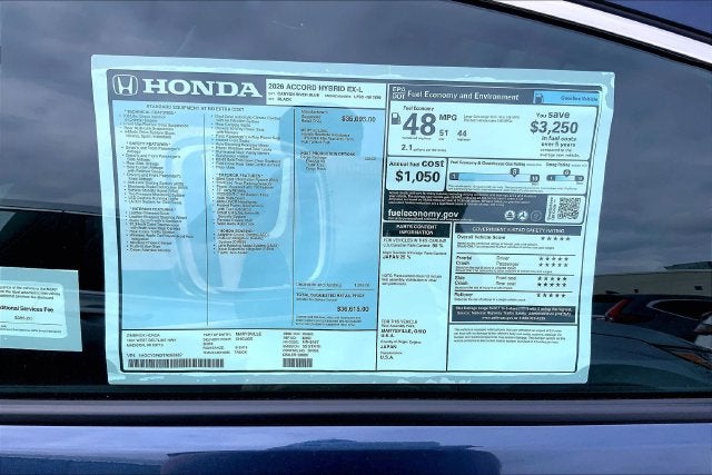2026 Honda Accord Hybrid EX-L InStock