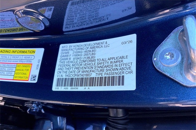 2026 Honda Accord Hybrid EX-L