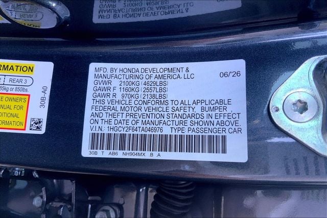 2026 Honda Accord Hybrid EX-L