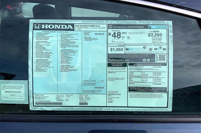 2026 Honda Accord Hybrid EX-L