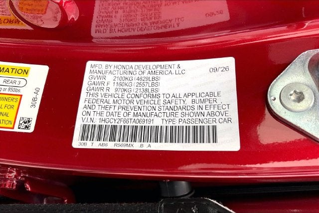2026 Honda Accord Hybrid EX-L InStock