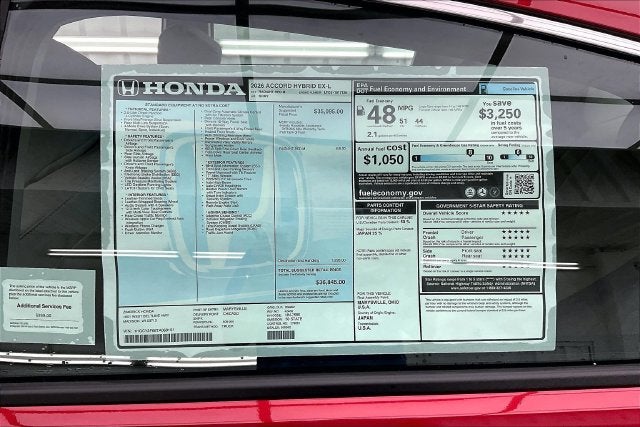 2026 Honda Accord Hybrid EX-L InStock