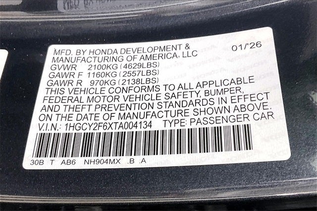 2026 Honda Accord Hybrid EX-L