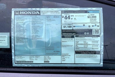 2026 Honda Accord Hybrid Sport-L