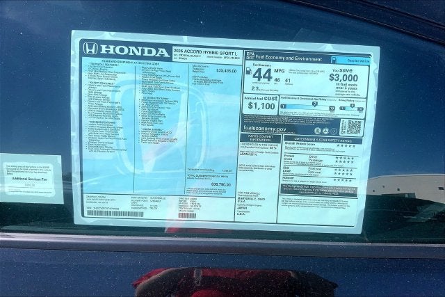 2026 Honda Accord Hybrid Sport-L InStock