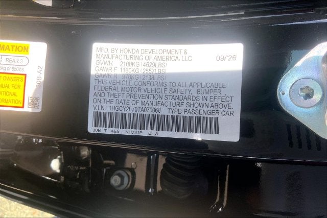 2026 Honda Accord Hybrid Sport-L InStock