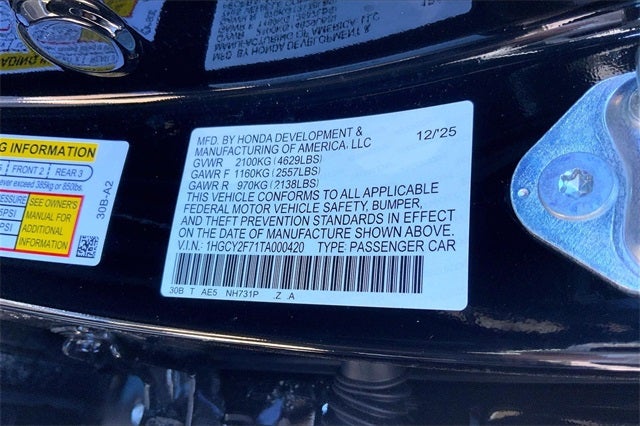 2026 Honda Accord Hybrid Sport-L