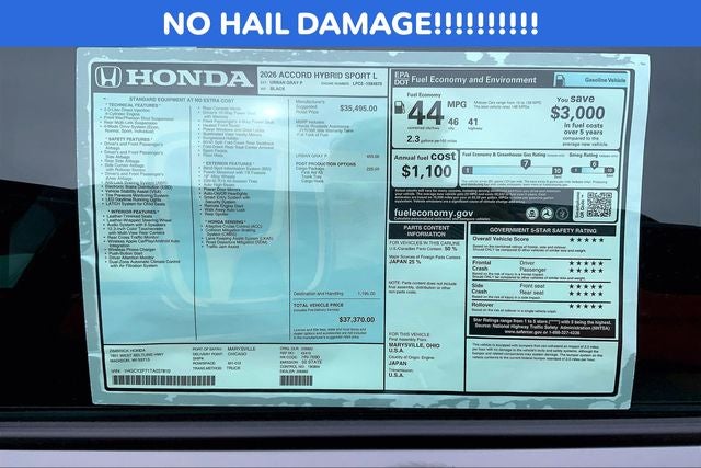 2026 Honda Accord Hybrid Sport-L