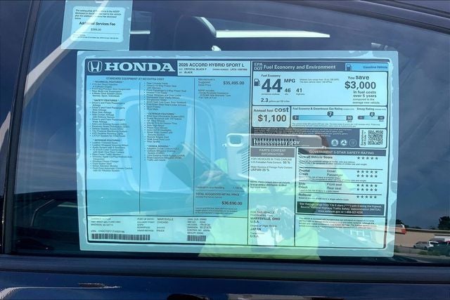 2026 Honda Accord Hybrid Sport-L