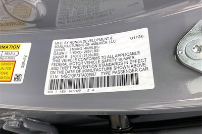 2026 Honda Accord Hybrid Sport-L