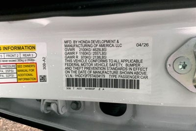 2026 Honda Accord Hybrid Sport-L InStock