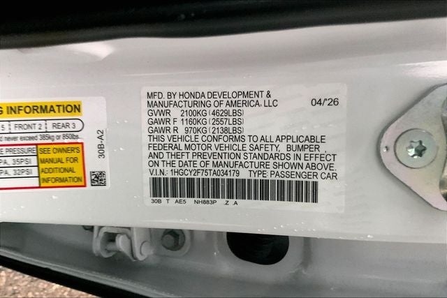 2026 Honda Accord Hybrid Sport-L InStock