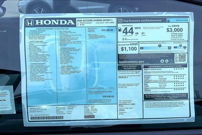 2026 Honda Accord Hybrid Sport-L