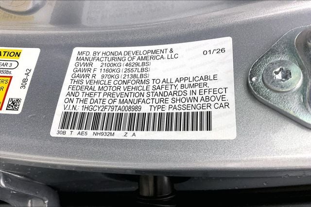 2026 Honda Accord Hybrid Sport-L