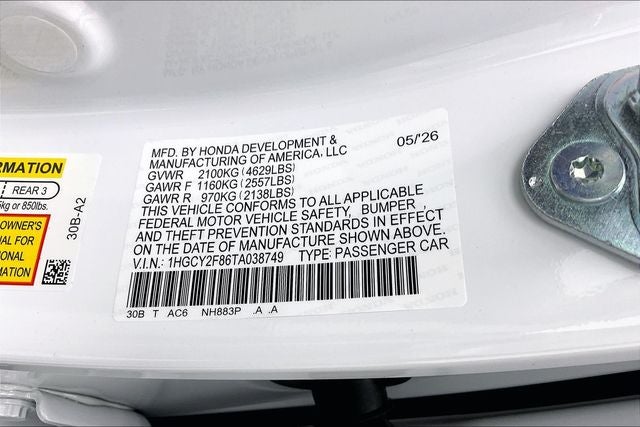 2026 Honda Accord Hybrid Touring