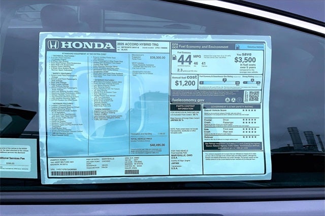 2025 Honda Accord Hybrid Touring