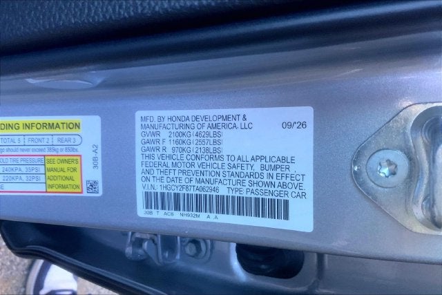 2026 Honda Accord Hybrid Touring InStock