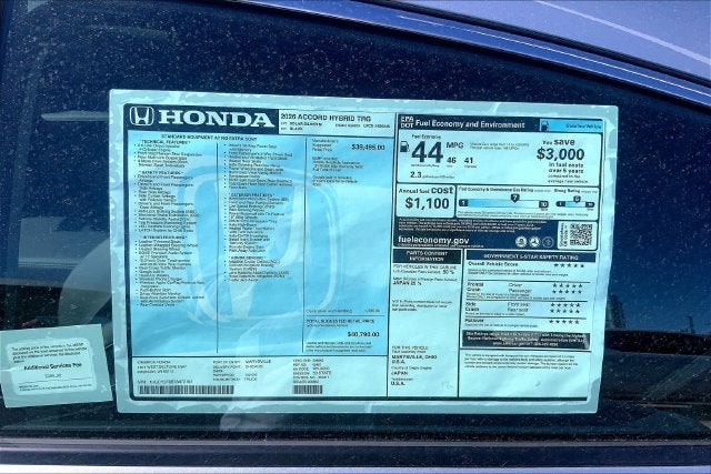 2026 Honda Accord Hybrid Touring InStock