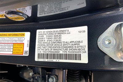 2025 Honda Accord Hybrid Touring