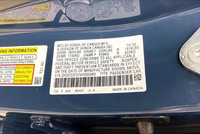 2027 Honda Civic LX InStock
