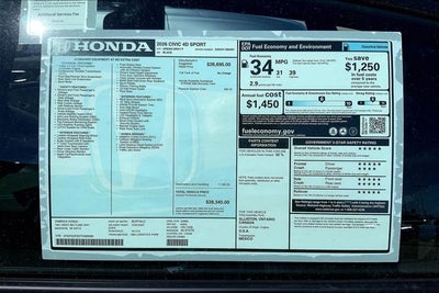 2026 Honda Civic Sport