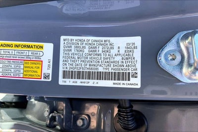 2026 Honda Civic Sport