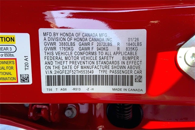 2026 Honda Civic Sport