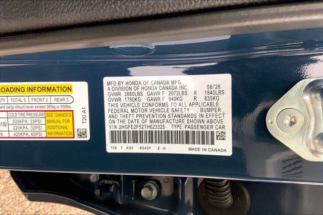 2026 Honda Civic Sport InStock