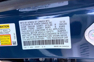 2026 Honda Civic Sport