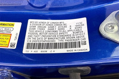 2023 Honda Civic Sport