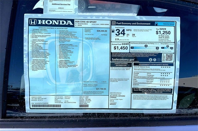 2026 Honda Civic Sport