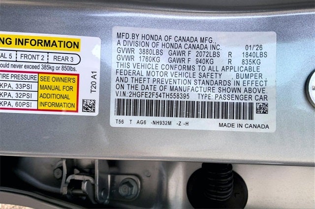 2026 Honda Civic Sport