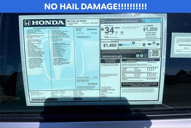 2026 Honda Civic Sport
