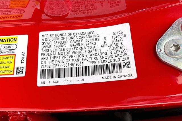 2026 Honda Civic Sport InStock