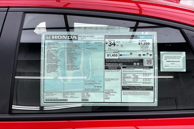 2026 Honda Civic Sport InStock