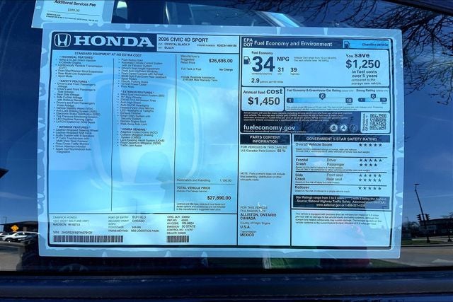 2026 Honda Civic Sport
