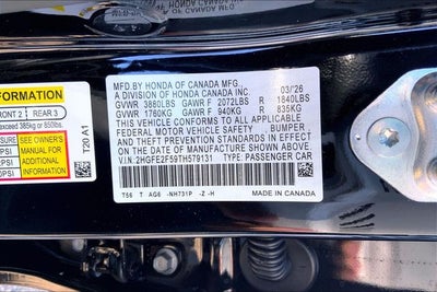 2026 Honda Civic Sport