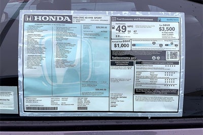 2026 Honda Civic Hybrid Sport