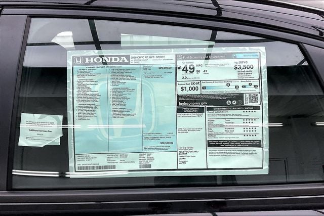 2026 Honda Civic Hybrid Sport InStock