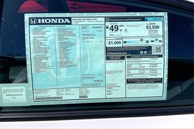 2026 Honda Civic Hybrid Sport Touring