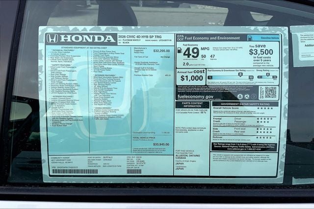 2026 Honda Civic Hybrid Sport Touring