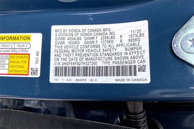 2026 Honda Civic Hybrid Sport Touring