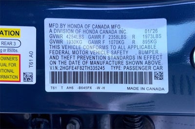 2026 Honda Civic Hybrid Sport